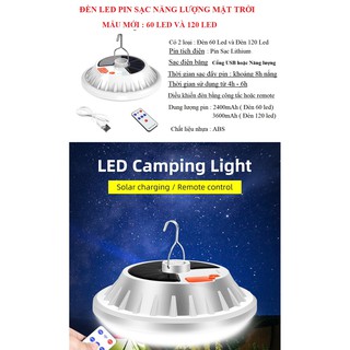Đèn Led năng lượng mặt trời dùng chiếu sáng dự phòng , cắm trại , chợ đêm ...150W .Pin sạc 3400mAh