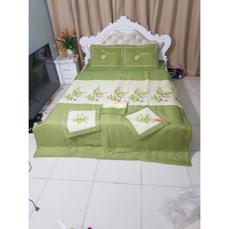 [ Xả Lỗ] Bộ ga gối satin poly cotton 7 món thương hiệu Hansanko | BigBuy360 - bigbuy360.vn