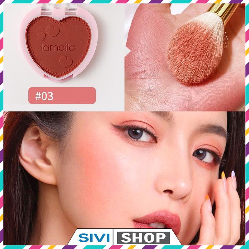 Phấn má đơn sắc Lameila Blusher hộp hình trái tim