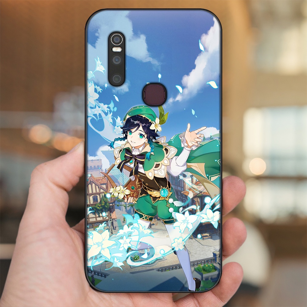 Ốp lưng Vivo V15 viền đen in hình Venti Genshin Impact