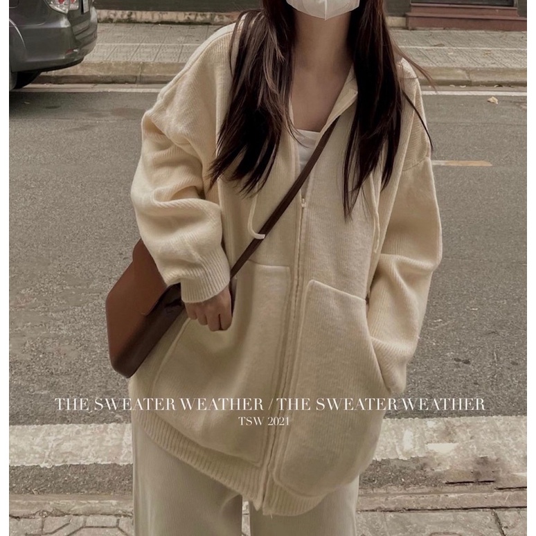 Áo khoác len dáng Hoddie | BigBuy360 - bigbuy360.vn