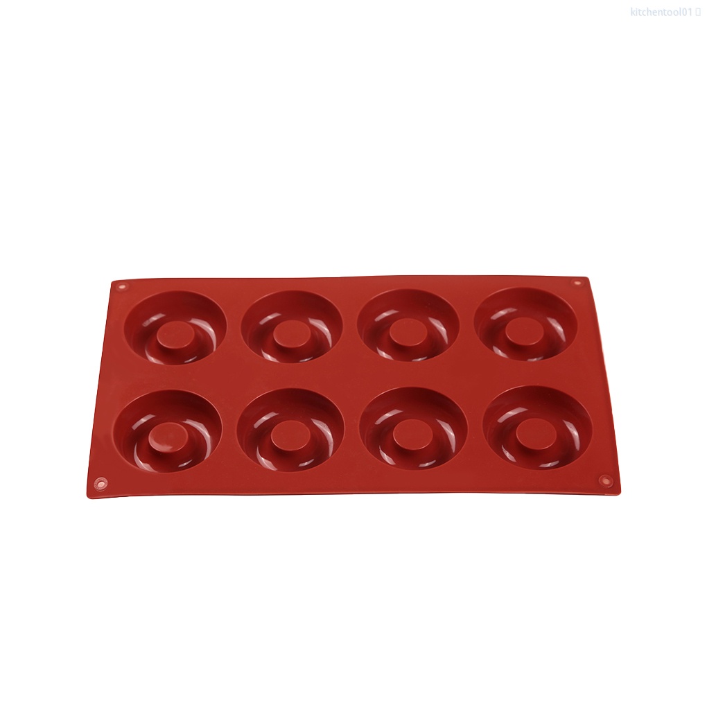 Khuôn Silicone Làm Bánh Donut 8 Ngăn Diy Tiện Dụng Cho Nhà Bếp / Nhà Tắm / Nhà Bếp Mã01