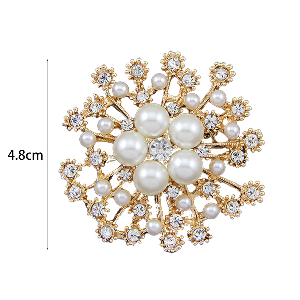 Ghim Cài Áo Hình Hoa Đính Ngọc Trai Nhân Tạo Thời Trang Cho Nữ