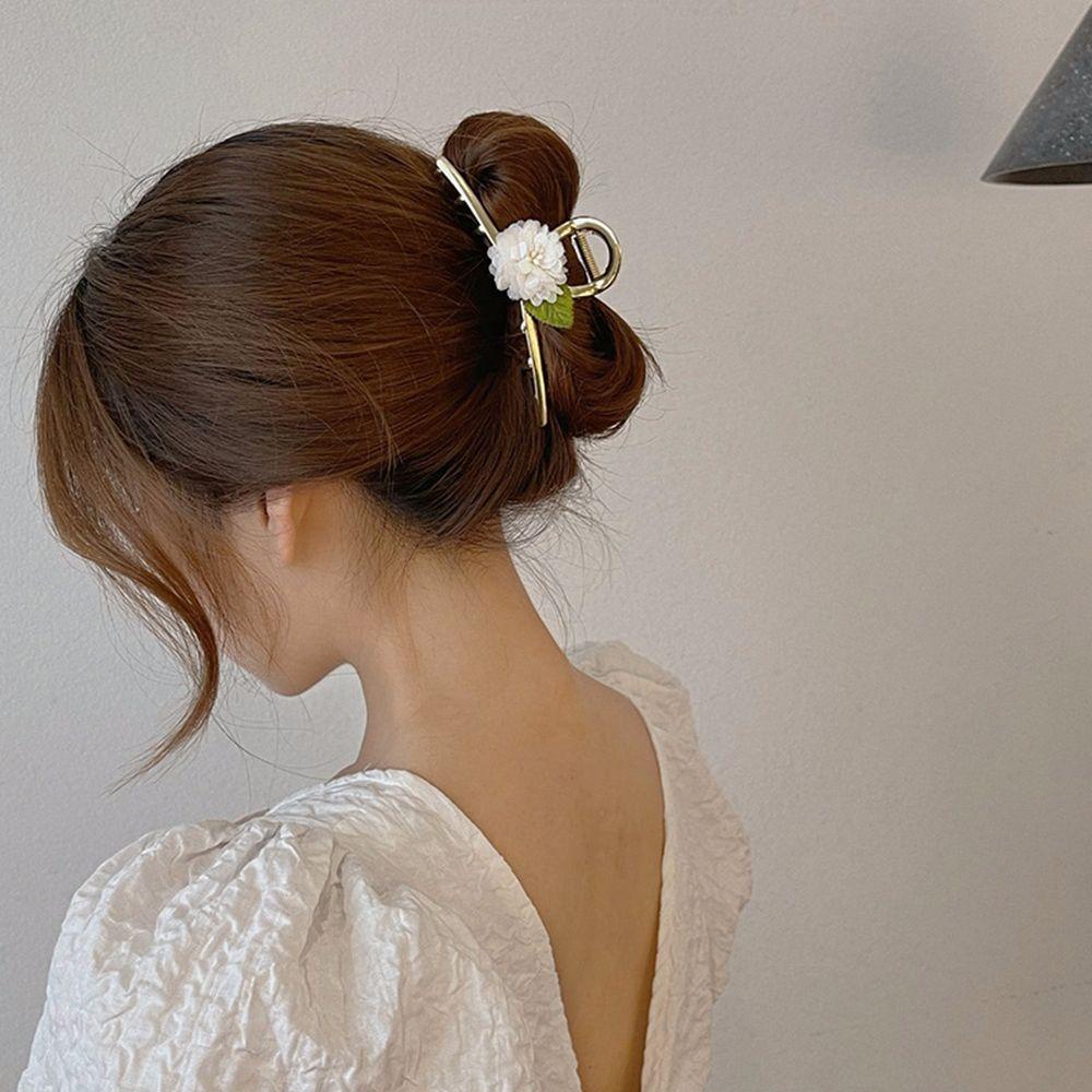 Kẹp Tóc Hoa Hồng Bằng Hợp Kim Phong Cách Hàn Quốc Ngọt Ngào Cho Nữ
