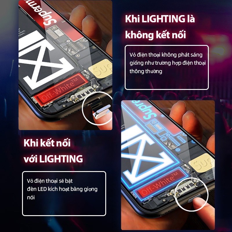 Ốp lưng case phát sáng theo nhạc LEDLIGHT IPHONE