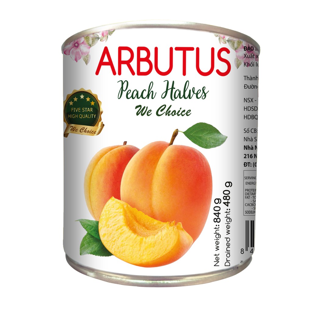 Đào ngâm arbutus- 840g