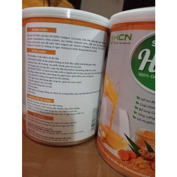 Sữa Nghệ HOGI 400 Gram combo 3 hộp Giúp Da Sáng Mịn, Ngừa Nám, giảm câ