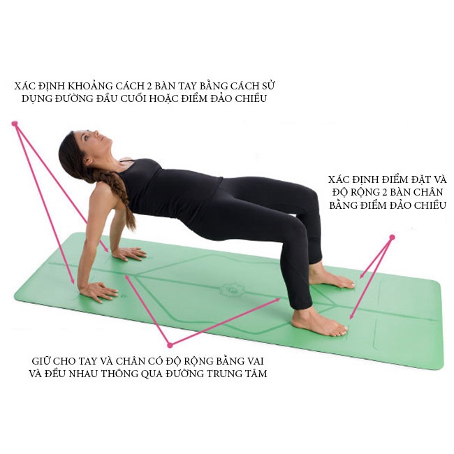 Thảm Tập Luyện Yoga Định Tuyến Cực Chuẩn PIDO ( PAIDU ) Chính Hãng - Thảm TPE 8mm - Xanh Dương