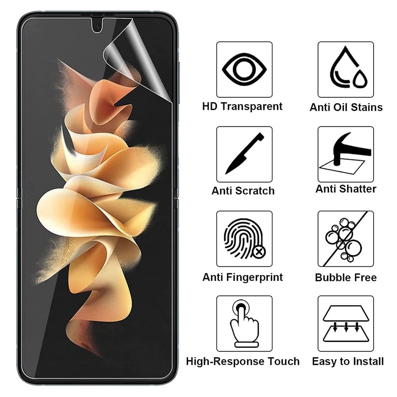 Miếng Dán Hydrogel Mềm 3 Trong 1 Bảo Vệ Màn Hình Điện Thoại Samsung Galaxy Z Flip 4