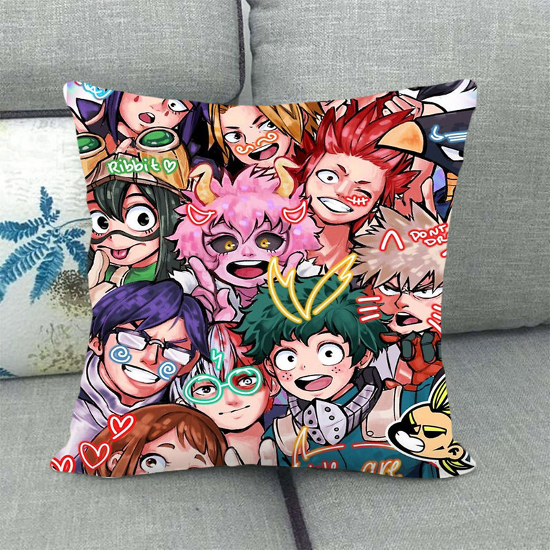 Vỏ Gối In Hình Nhân Vật Phim My Hero Academia Kích Thước 45x45cm