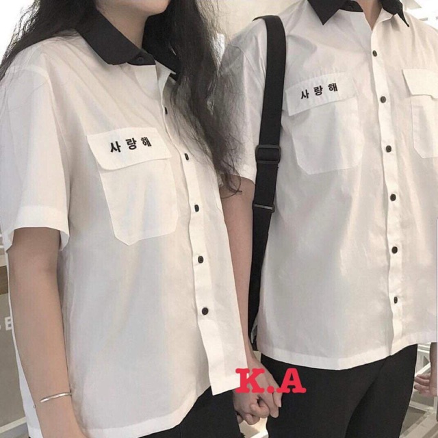 Áo sơ mi chữ hàn KA1066 | BigBuy360 - bigbuy360.vn