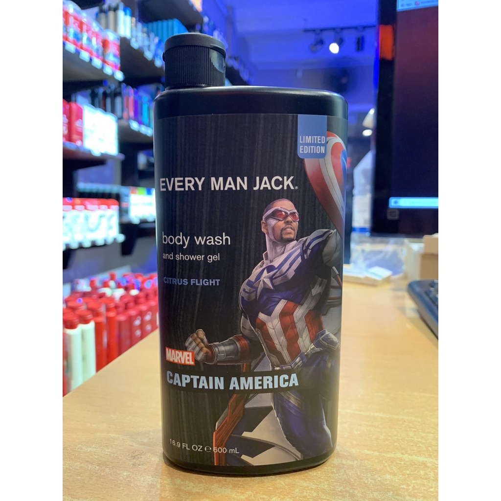 [MARVEL] Sữa Tắm Every Man Jack Marvel Captain America Limited Edition 500ML