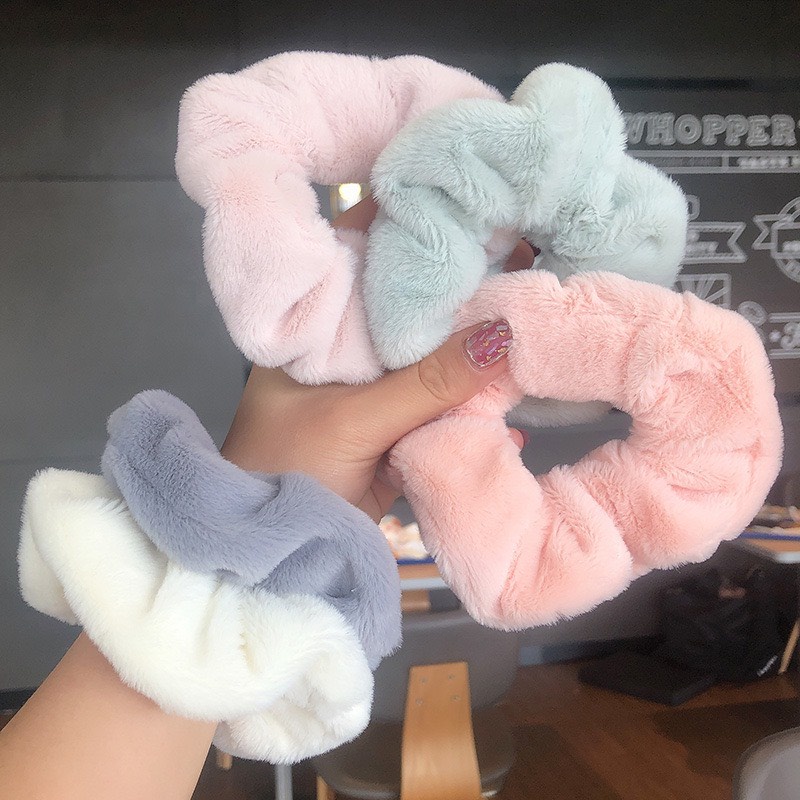 Dây Buộc Tóc Lông Thỏ Co Giãn Ấm Áp Chất Lượng Cao Bella LiLy 11