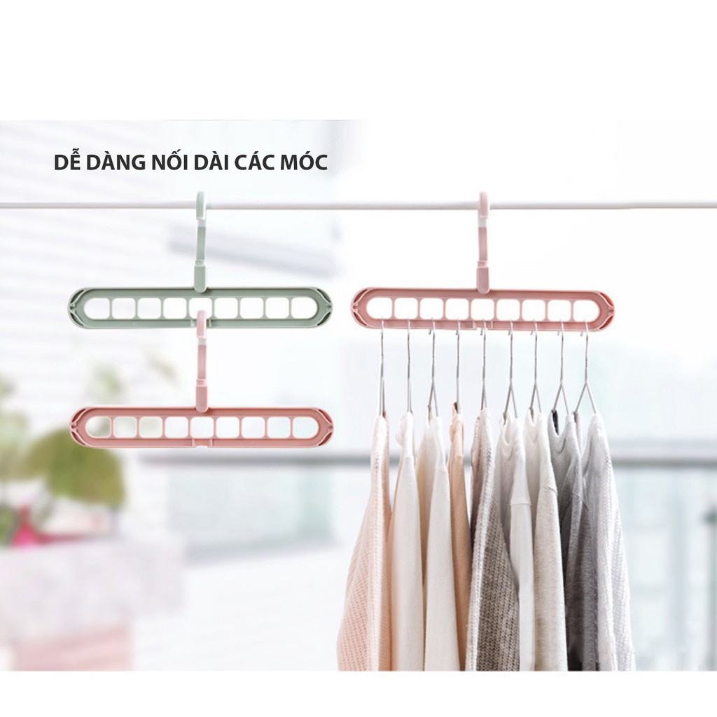 Móc treo quần áo thông minh xếp gọn theo chiều dọc giúp tiết kiệm không gian tủ - buyone - BOPK103