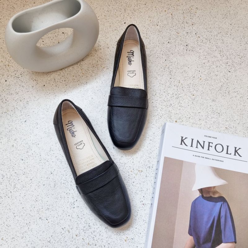 Giày mọi đế bằng da thật 1060