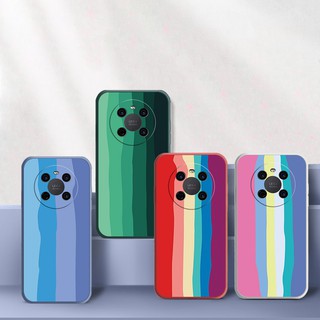Ốp lưng Cầu vồng sơn dầu cứng Huawei P40 Plus P30 Lite P20 Mate 40 30 Pro Camera lens protection