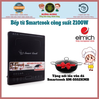 Bếp điện từ đơn công suất 2100 Smartcook ICE-7952 Mặt kính Ceramic cường lực - Hàng chính hãng