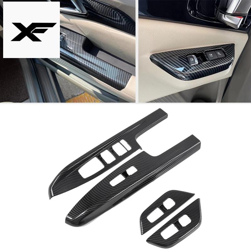Ốp Viền Nút Điều Khiển Cửa Kính Xe Hơi Bằng Sợi Carbon Cho Kia Carnival KA4 2020 2021 2022