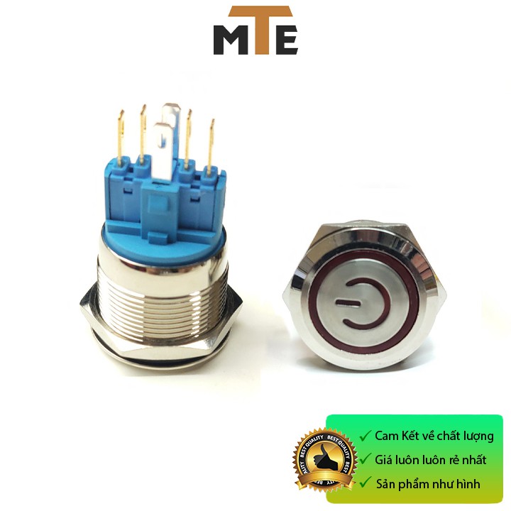 Nút nhấn giữ chống nước có LED 22mm 3-6V