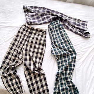 𝐌𝐈𝐀 𝐑𝐈𝐓𝐓𝐀💗 Trousers ống đứng💖 Quần nữ kẻ ô cá tính Q360