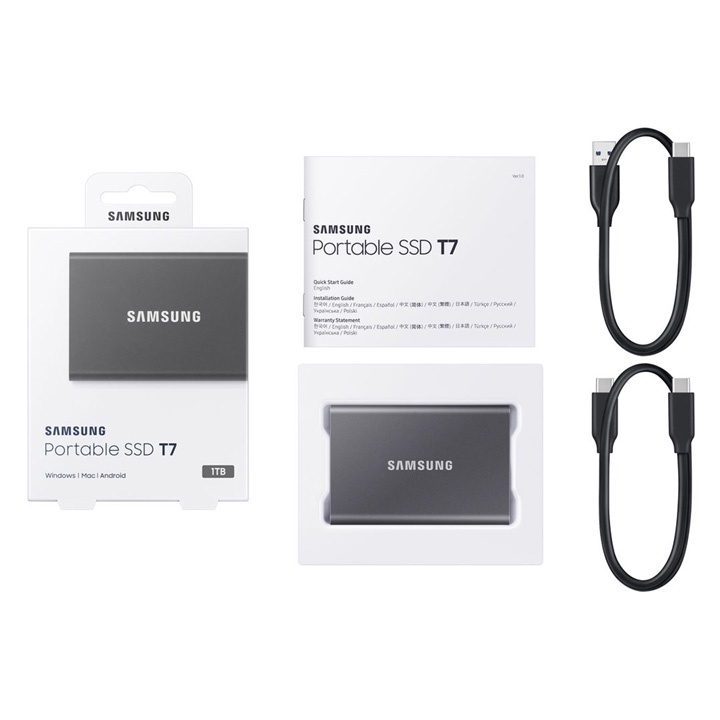 Ổ cứng SSD di động USB3.2 Samsung T7 500GB - bảo hành 3 năm