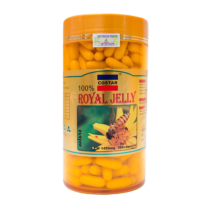 Sữa ong chúa Costar Royal Jelly 1450mg đẹp da, chống lão hóa, Chai 365 viên