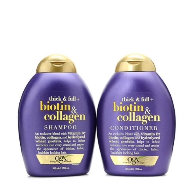 Dầu Gội Dầu Xả OGX Biotin & Collagen 385ml Mỹ