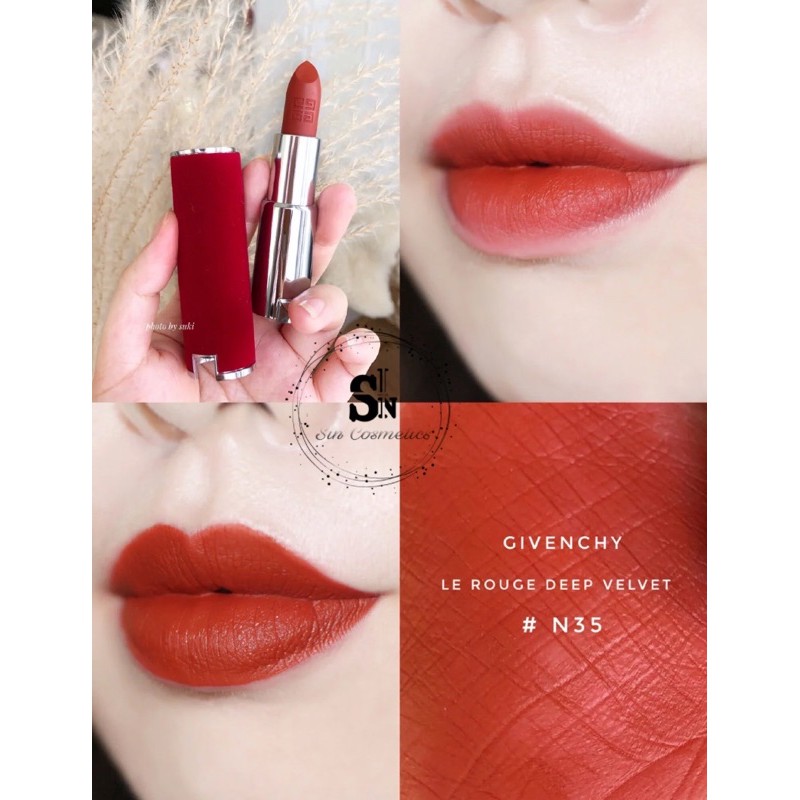 Son thỏi lì GVC Le Rouge Deep Velvet vỏ nhung đỏ limited