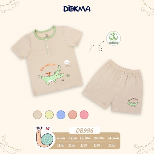 Bộ Quần Áo Ngắn Sợi Tre Dokma Cho Bé Trai Bé Gái