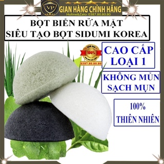Miếng mút rửa mặt bọt biển tạo bọt loại bỏ mụn se khít lỗ chân lông cao cấp chính hãng Sidumi hàn quốc cho da dầu mụn