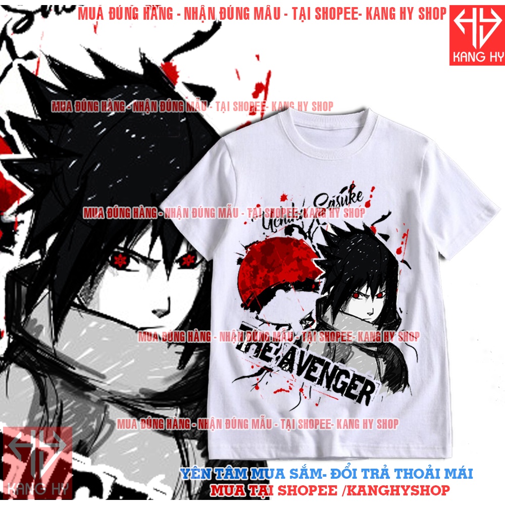 Áo thun Anime Naruto Sasuke (có size trẻ em) -F234