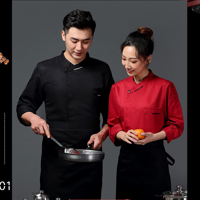 Đồng Phục Đầu Bếp Dài Tay Vải cotton Trang Trí Bánh Ngọt Cho Nam Và Nữ