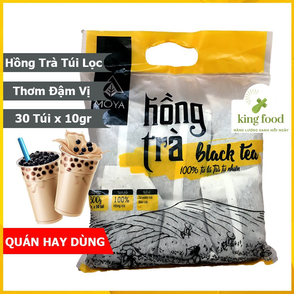 Hồng Trà Túi Lọc Cao Cấp Moya 300g (30 túi x 10gr) - Nguyên Liệu Làm Trà Sữa Hồng Trà Thơm Ngon