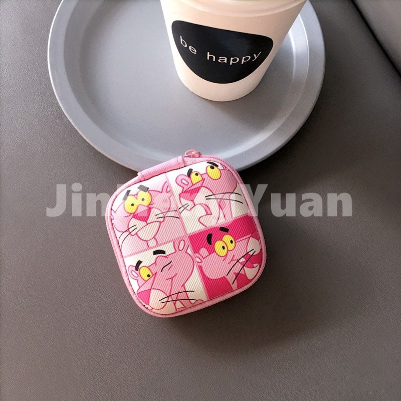 Zipper storage box cute cartoon coin data cable storage bag