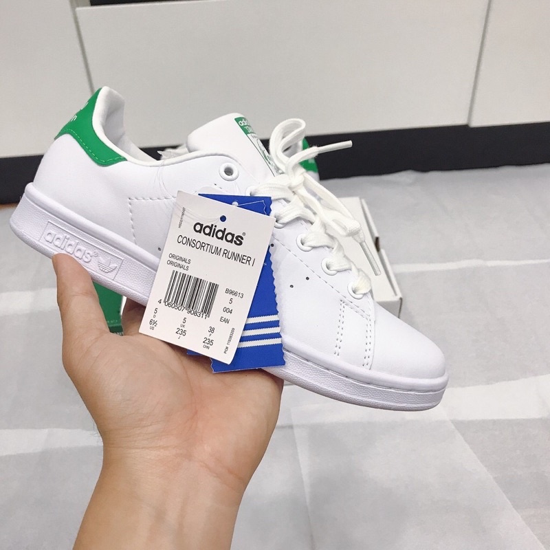 Giày thể thao nam nữ stan smith trắng gót xanh lá giày giá rẻ hoc sinh