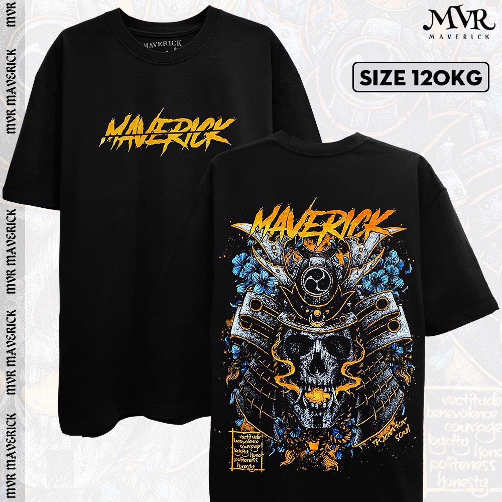 Áo Thun Cao Cấp Đầu Lâu Samurai Nhật Bản Vải Cotton Form Unisex Mỹ Rộng Local Brand MVR Maverick Rock Band Tee