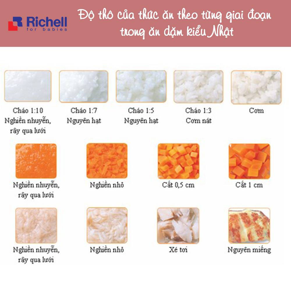 Cốc nấu cháo RICHELL 310ml, cốc nấu cháo chất liệu an toàn tiện lợi cao cấp - Monnie Kids