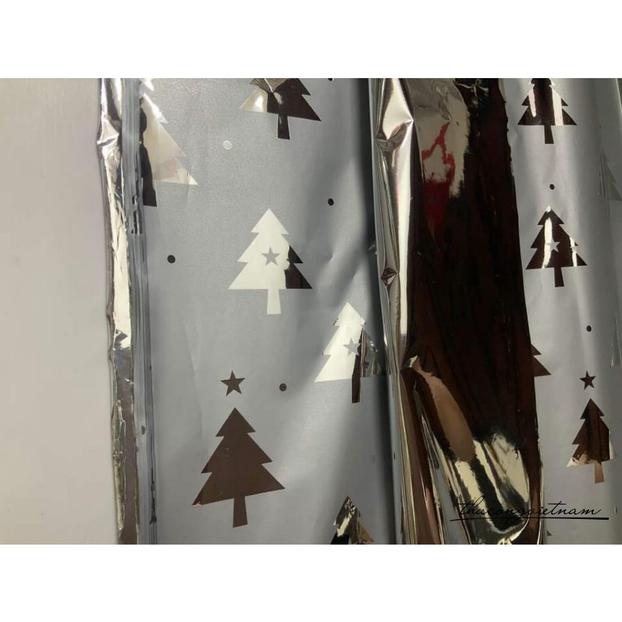 Giấy kiếng gói quà Hàn Quốc họa tiết Giáng Sinh