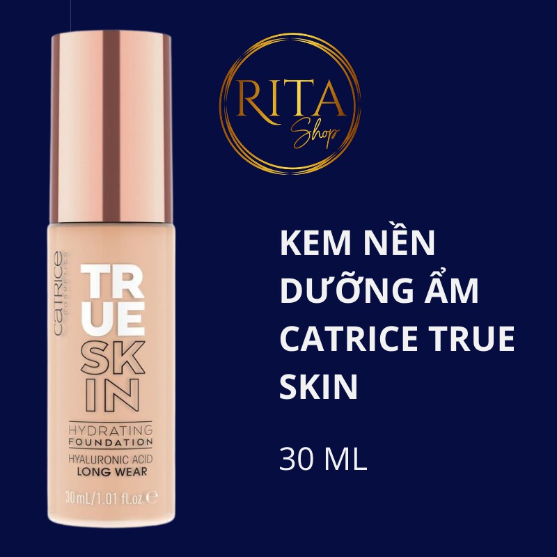 [Bill Canada] Kem nền dưỡng ẩm Catrice True Skin che phủ hoàn hảo Made In Italy