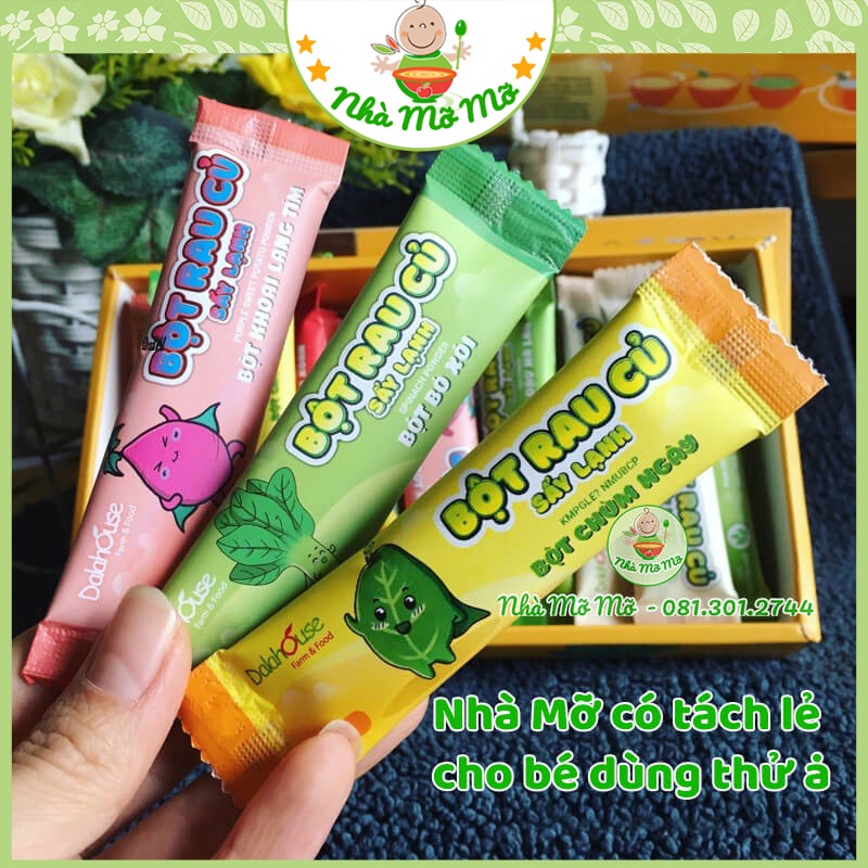 Bột rau củ hữu cơ cho bé ăn dặm Dalahouse lẻ 1 gói - Nhà Mỡ