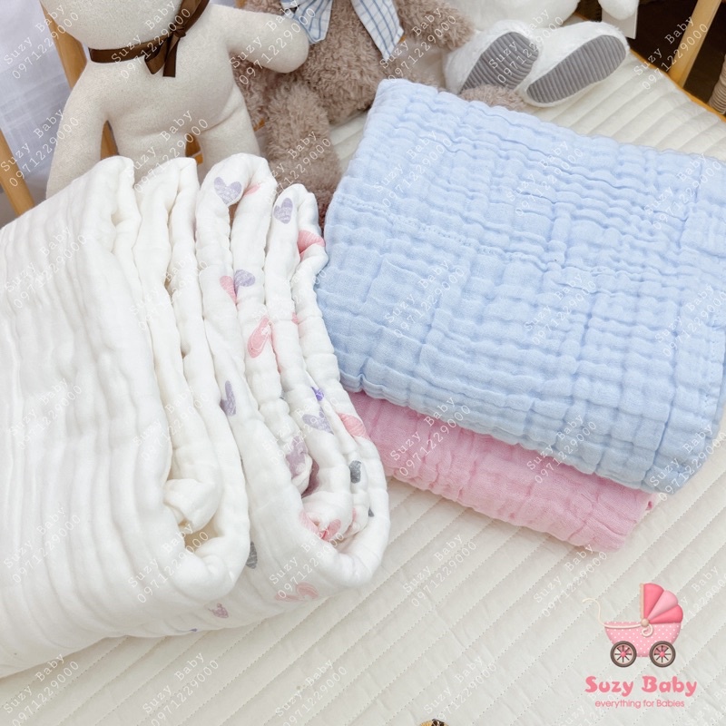 NOUS, PETIT ME KHĂN TẮM XÔ NHĂN 6 LỚP MUSLIN MỀM MỊN, Suzy baby