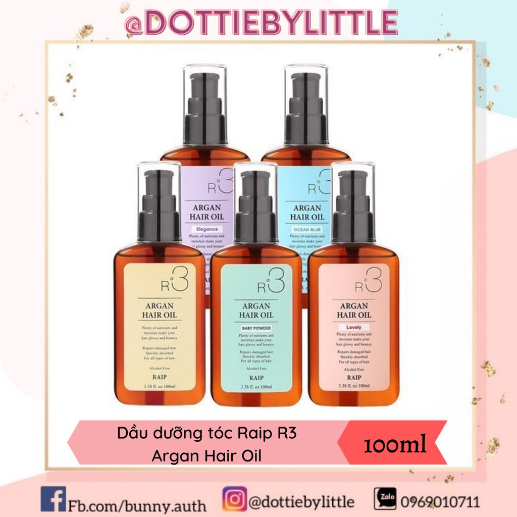 [ĐỦ BILL] Dầu dưỡng tóc R3 Argan Hair Oil