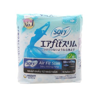 Băng vệ sinh Sofy Air Fit Slim siêu mỏng cánh 8 miếng 21cm
