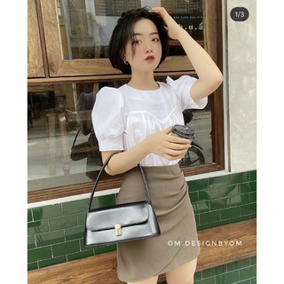 set áo trắng cv nâu
