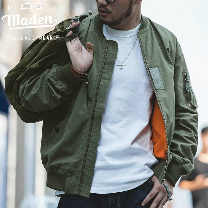 Áo khoác bomber Maden thiết kế đơn sắc thời trang cá tính cho nam
