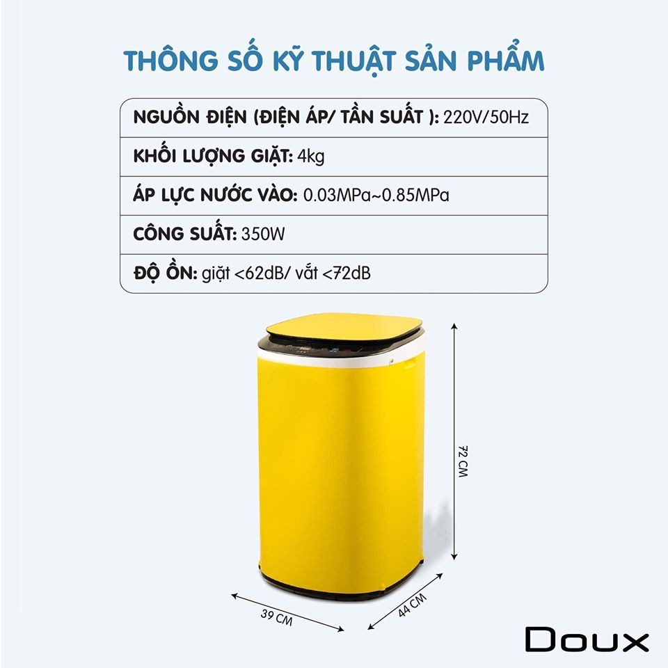 MÁY GIẶT MINI DOUX TỰ ĐỘNG HOÀN TOÀN - CHÍNH HÃNG