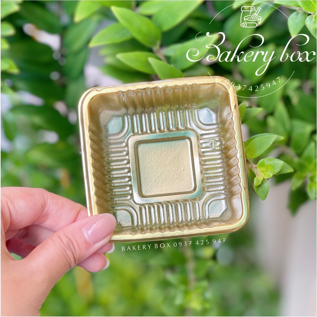 100 Khay Vàng Đựng Bánh Trung Thu 75gr (Khay 7)