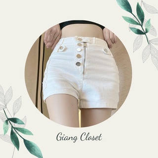 Quần đùi nữ, quần đùi nữ kaki co dãn phối khóa nổi