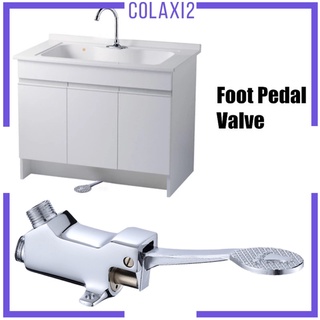 Single Foot Pedal Water Valve Copper Bathroom Faucet for Basin Water Tap