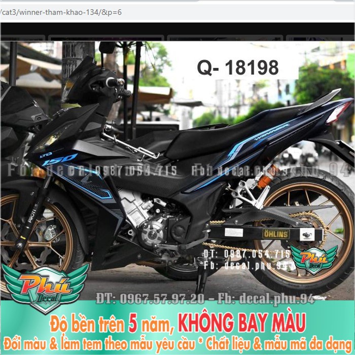 Tem rời winner tổ ong đen P -1